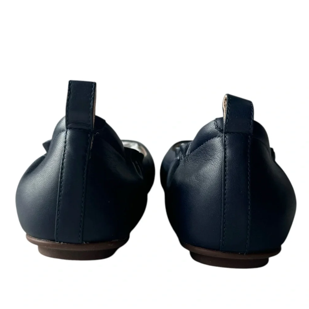 FitFlop Allegro Soft Leather Ballerinas Flat in Midnight Navy | 7 NWT - Picture 4 of 9